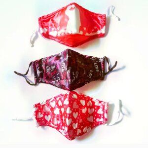 NEW Mulberry Satin Love Face Mask Set of 3